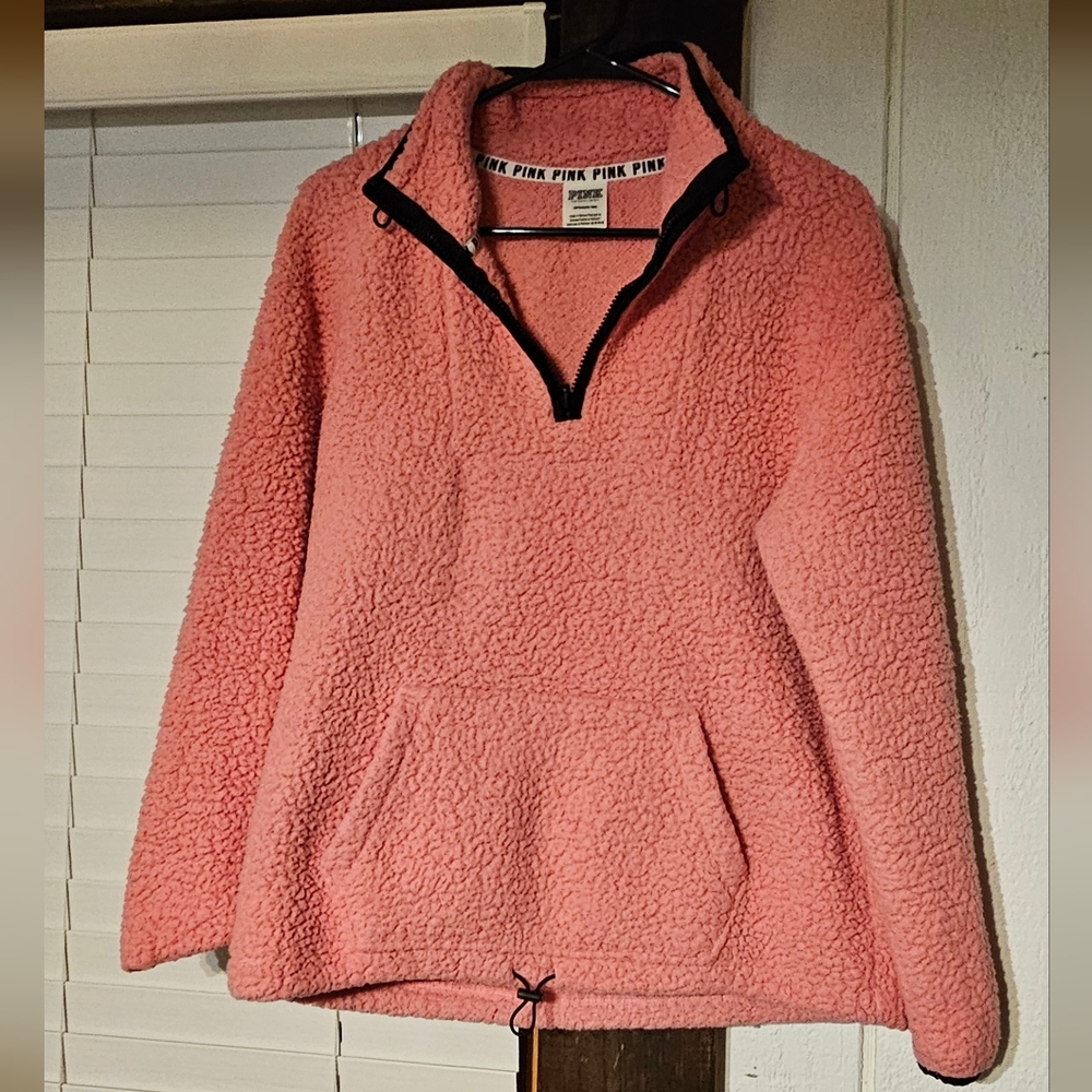 Pink Victoria's Secret Sherpa Sweatshirt